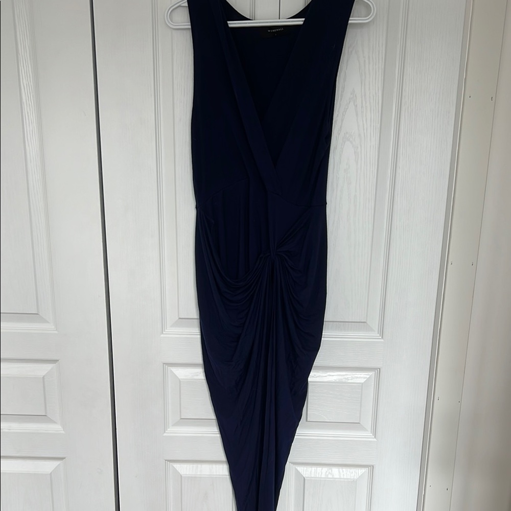 Navy Sleeveless Scoop Neck Bodycon Dress